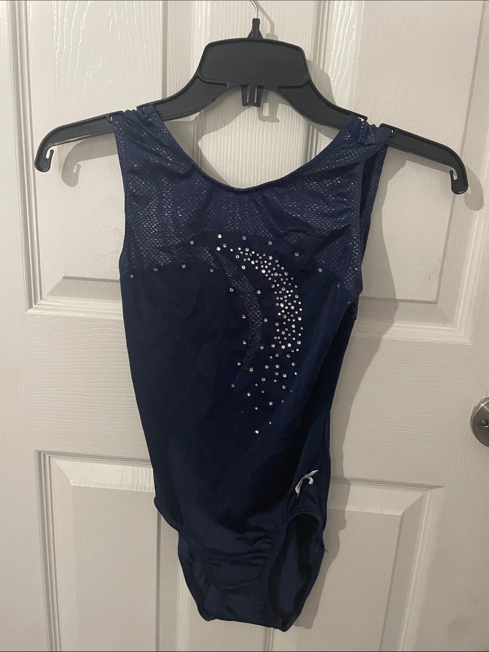 GK Navy Blue Sparkle Moon Gymnastics Leotard